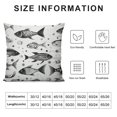 thumbnail image 5 of BANET  Marine Throw Pillow Cushion Cover, Fishes Pattern in Soft Color Different Body Motif Watercolor Style Nautical Artwork, Decorative Square Accent Pillow Case 20x20in, 5 of 5