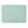 thumbnail image 1 of Floral Bath Mat, Geometric Pattern of Rounded Squares and Flowers Simple Eastern Style Image, Plush Bathroom Decor Mat with Non Slip Backing, 29.5" X 17.5", Pale Teal and White, by Ambesonne, 1 of 2
