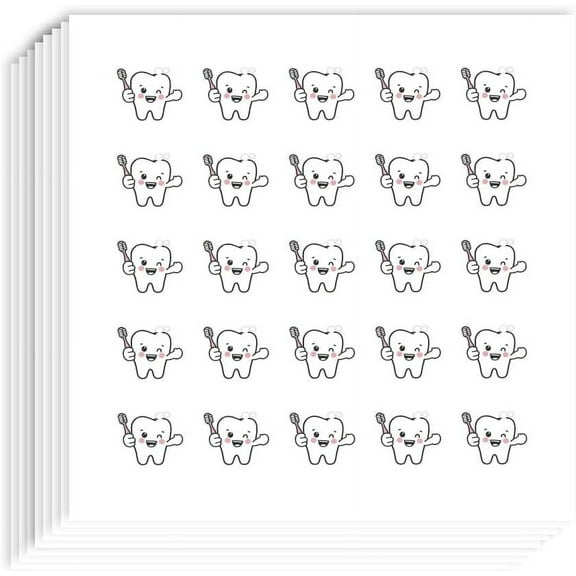 500Pcs Self-Adhesive Tooth Toothbrush Stickers 0.4x0.5 Inch Dentist Stickers Scrapbook Paper Tooth Training Stickers Decals for Scrapbooking Calendar Arts DIY Crafts Bag Seal for Party
