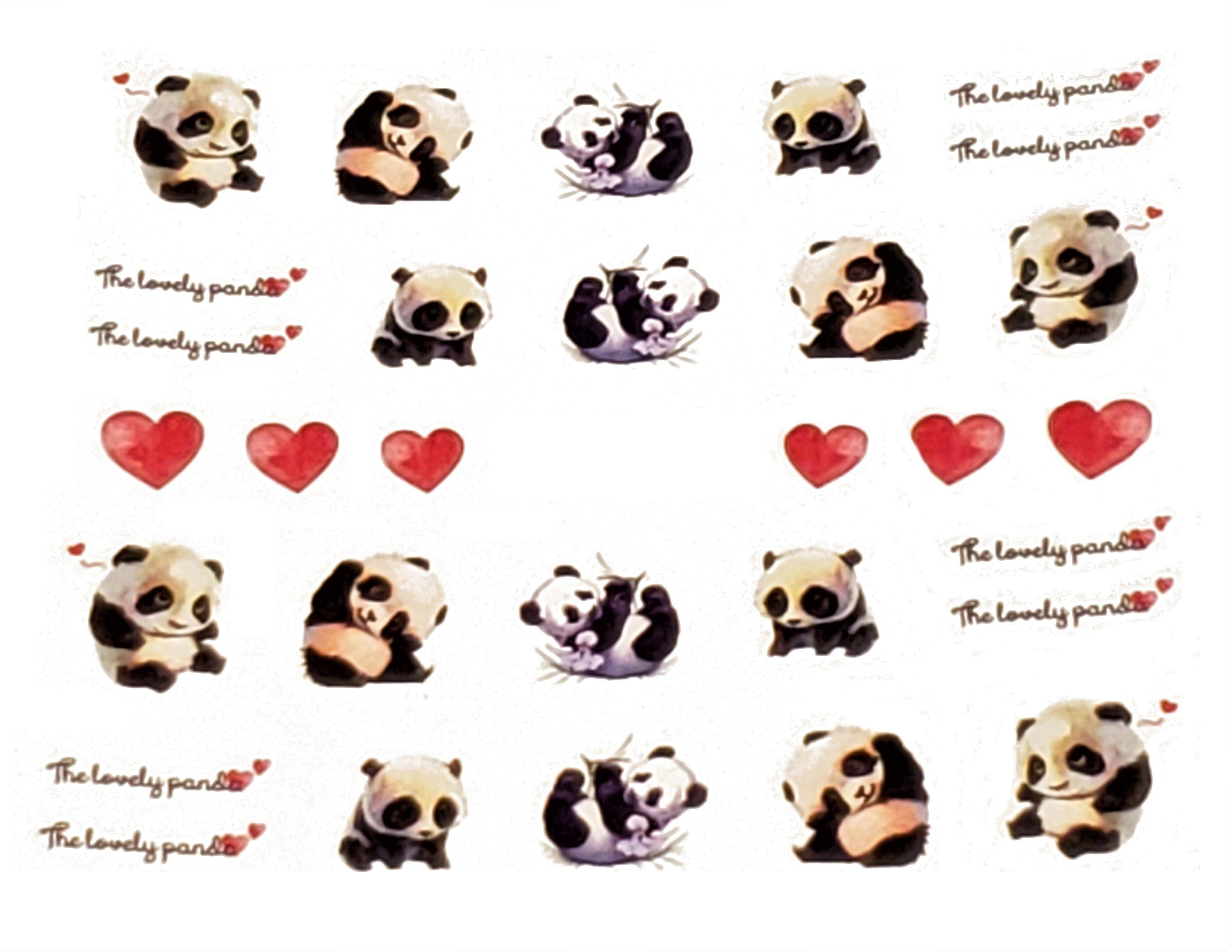 9. Panda Nail Decals - wide 8
