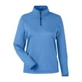 thumbnail image 4 of CORE365 CE73W Women's Venture Heathered Stripe Quarter-Zip Pullover-True Royal/ White-M, 4 of 6