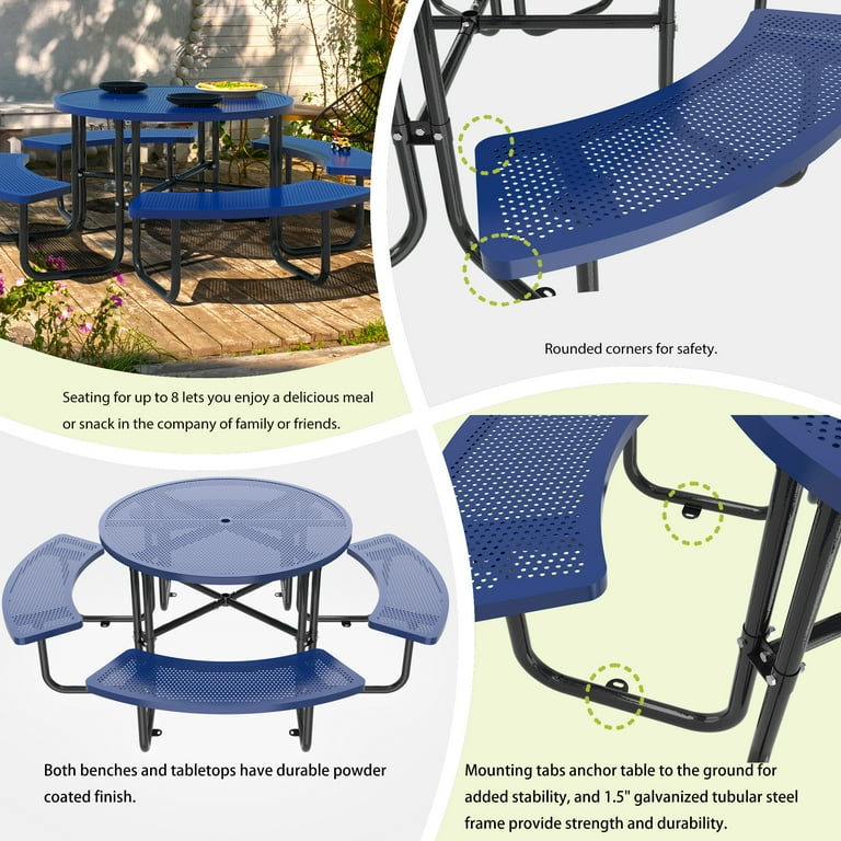 Lifetime round picnic tables hot sale