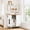 White, variant on 70" Large Hidden Cat Litter Box Furniture, Cat Robot Enclosure Cabinet with Shelves, Built-in Power Outlet, Fits Auto Litter Boxes, Modern Self‑Cleaning Litterboxes Furniture White