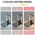 thumbnail image 5 of Rechargeable Pocket Mirror, Double Sided 1X/3X Magnification Compact Vanity Mirror, 3 Color Lights, Dimmable, Small Portable Wallet Mirror, Lighted Travel Mirror for Women Gifts, Black, 5 of 6