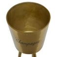thumbnail image 4 of DecMode Modern Aluminum Gold Wine Bucket with Tripod Stand, 10"W x 28"H, 4 of 9