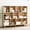 Oak, variant on IOTXY Freestanding Wooden Low Bookcase - 3 Ties 3 Cubes Open Storage Cabinet with Legs Walnut
