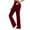 01 Wine, variant on YueHuiYing Women's Bootcut Yoga Pants Basic/Back Pockets High Waist Workout Tummy Control Flare