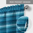 thumbnail image 5 of Blue Stripe Valances for Windows Funny Horizontal Stripes Rod Pocket Curtain Valance Window Treatment Short Curtains for Kitchen Living Room, 60"x18", 5 of 9