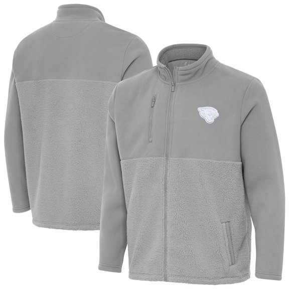 Men's Antigua Gray Jacksonville Jaguars Daily Fused Full-Zip Jacket