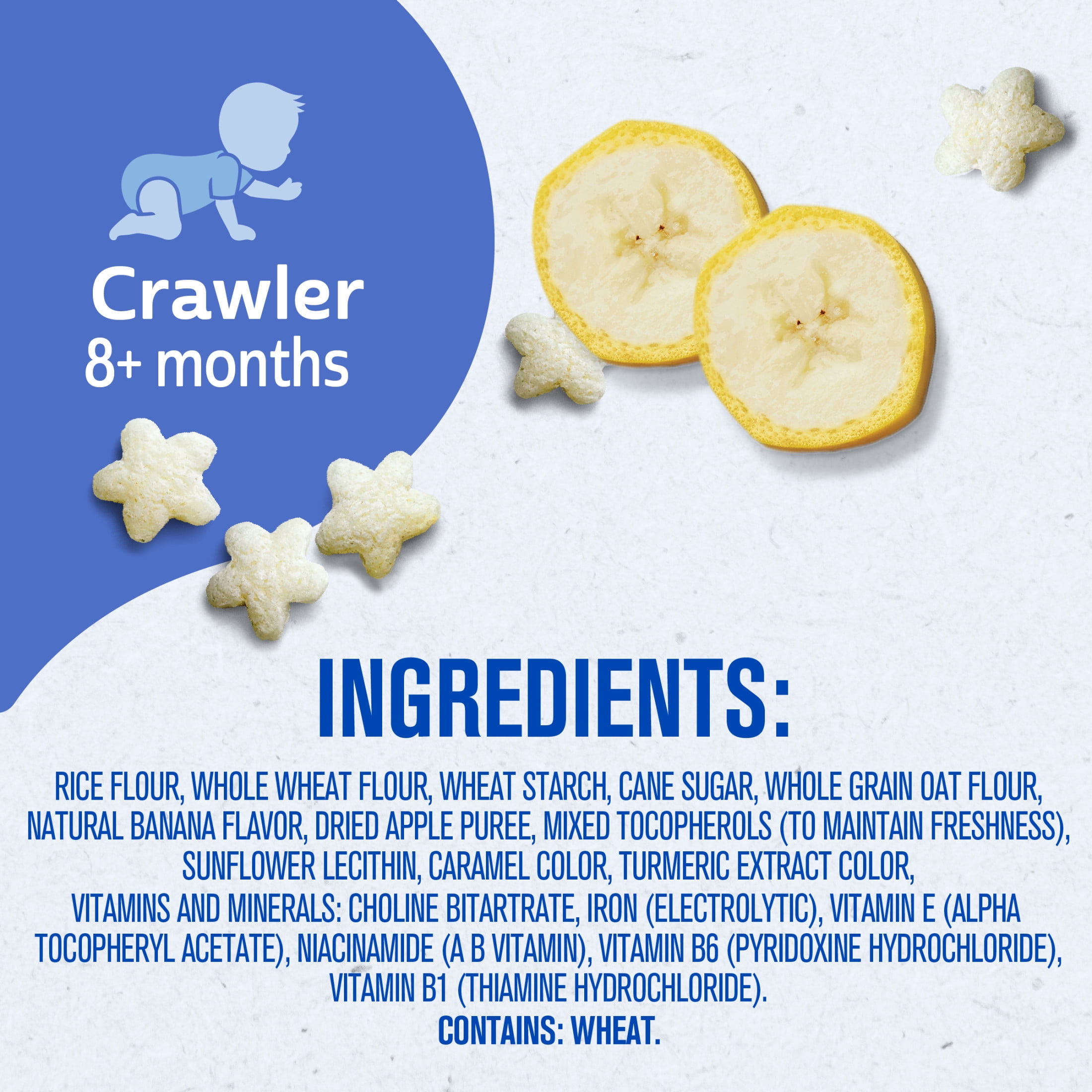 Gerber Stage 3 Toddler Snacks, Banana Puffs, Puffed Grain Snack, 8+ Months