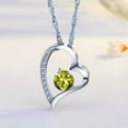 thumbnail image 2 of Emma Manor 14K White Gold Plated Forever Lover Heart Pendant Necklace For Women, 2 of 6