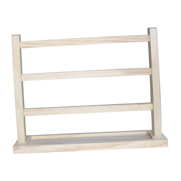 Soporte Organizador de Joyas de Madera, Soporte Grande de 3 Niveles para Colgar, Estante de Exhibición para , Pulsera, Colgante, Feria Comercial sin ganchos Salvador Soporte organizador de joyas