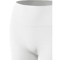 thumbnail image 4 of A2Y Women's Lightweight Mid Length High Waist Workout Seamless Ribbed Biker Shorts White SM, 4 of 5