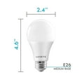 Luxrite 15W Dimmable A19 LED Bulbs, 100W Equiv., Bright White 5000K