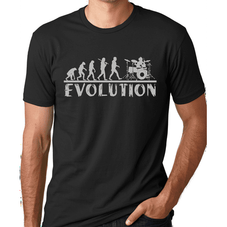 Think Out Loud Apparel Drummer Evolution Funny T-Shirt Drums Band Humor Tee