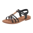 thumbnail image 2 of MKLEKYY Sandalias de Playa para Mujer, Sandalias Romanas Retro de Verano para Mujer, Sandalias de Suela Suave A La Moda de Talla Grande para Mujer Con Hebilla Vacía, 2 of 4