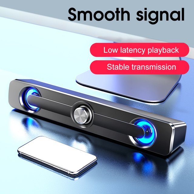 Small Computer Speaker Portable Design, Powerful Sound Quality, Volume Control 3.5mm Universal Laptop Speaker, Compact and Easy to Use, for Laptops and Computers