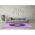 thumbnail image 3 of Ahgly Company Indoor Round Medallion Purple Traditional Area Rugs, 8' Round, 3 of 4