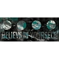 thumbnail image 3 of Grey, Jace 14x8 Black Modern Framed Museum Art Print Titled - Believe In Yourself Teal, 3 of 5