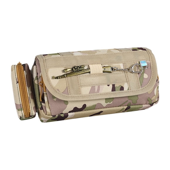 Camouflage Pen Pouch Portable: Large Pencil Case Stationery Storage Bag for Boy Back to School Supplies Sale