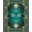 Teal, Pattern 1, variant on ODIKA 4'x6' Machine Washable Non-Slip Area Rug, Vintage Sink Dragonfly Design High Traffic Rug, Teal, 134276