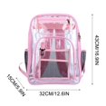 thumbnail image 3 of Heavy Duty Clear Backpack with Laptop Compartment, Transparent Stadium Approved Bookbag for School Security Sporting Events, 16.9x12.6x5.9 Inch, 3 of 3