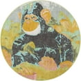 thumbnail image 2 of Unique Loom Whimsy Kids Collection Area Rug - Gorilla (5' 1" Round Multi/Gray), 2 of 9