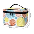 thumbnail image 6 of HELLHERO Polyester Cosmetic Organizer Bags Hand-Drawn Polka Dot Pattern Hand-Held with Slip-in Pockets Zipper, 6 of 6