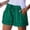 #01Dark Green, variant on Shorts for Women Trendy Summer 2026 Casual Beach Cotton Linen Drawstring Elastic Waist Plus Size Shorts Pockets Blue M