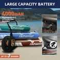 thumbnail image 5 of THURSO SURF 20PSI Rechargeable SUP Air Pump Digital Electric Paddle Board Pump 144W 4000mah Dual Stage Auto-Off Portable Inflation Deflation 12V DC Car Connector Battery Air Pump for Kayaks Boats, 5 of 7