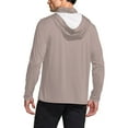 thumbnail image 6 of Htigea Mens Womens Rash Guard Shirt Long Sleeve UPF 50+ UV Sun Protection Hoodies with Mask Outdoors Fishing Tops Watermelon Red S, 6 of 9