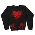 thumbnail image 3 of Xixinqiwan Valentine's Day Long Sleeve Shirts,Women Love Heart Valentines Day Sweatshirts Raglan Pullover Tops Long Sleeve Shirt, 3 of 6