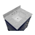 thumbnail image 5 of Eleanor 30" Bathroom Vanity with Royal Blue Cabinet and Carrara Marble Top, 5 of 6