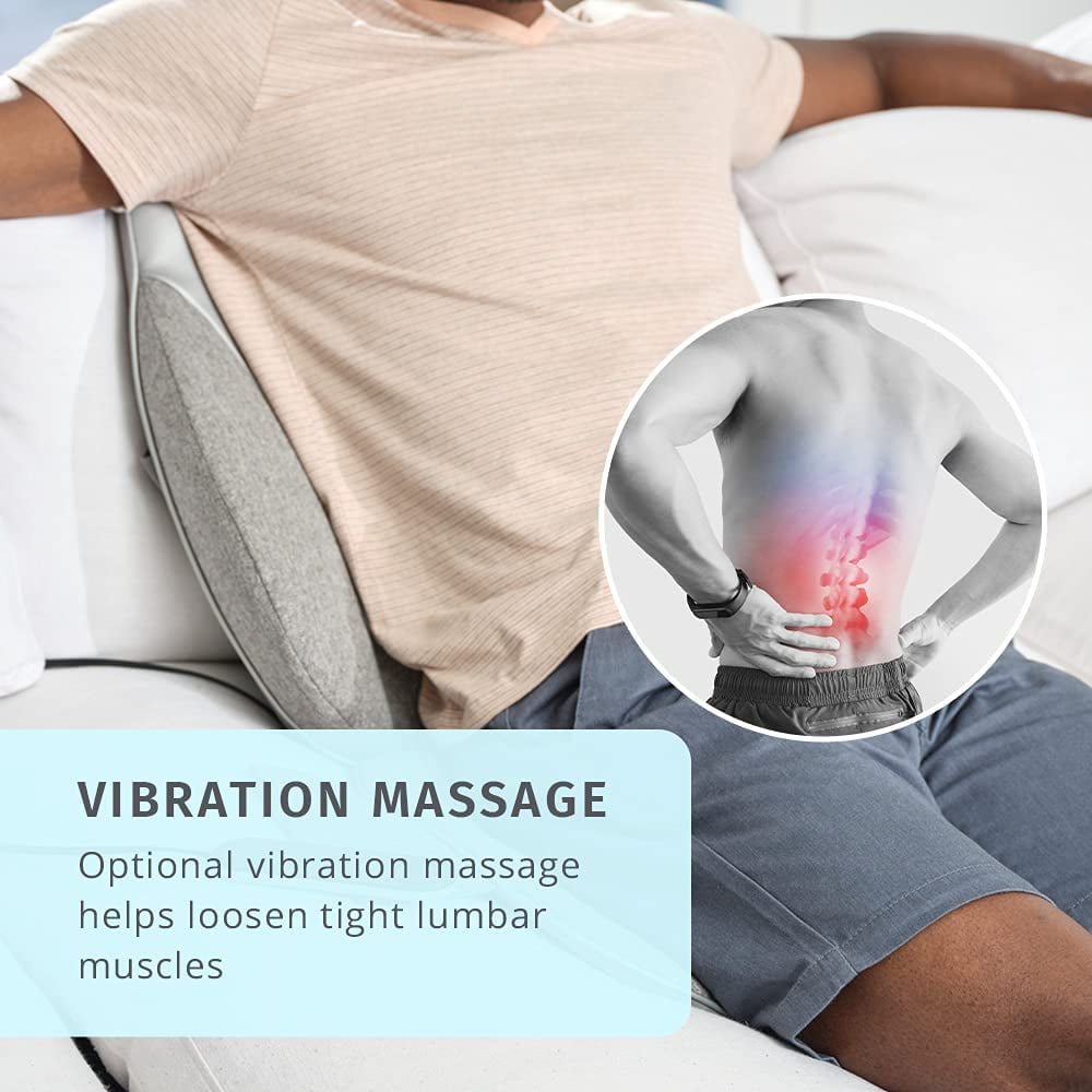 homedics shiatsu + kneading & vibration massage cushion with heat Amazon.com: Homedics Shiatsu Back Massage Cushion with Heat, Deep Kneading  & Vibration, Handheld Remote, Lumbar Vibration Waves, 3 Massage Zones,  Upper, Lower,Full Back,Fits Most Chairs, Premium Fabric,Grey : Health &  Household