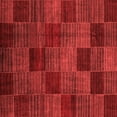 thumbnail image 1 of Ahgly Company Machine Washable Indoor Square Checkered Red Modern Area Rugs, 4' Square, 1 of 4
