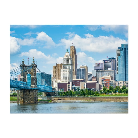 The Cincinnati Skyline - Cincinnati Ohio Photography Unframed Wall Art Print 5 x 7 inches