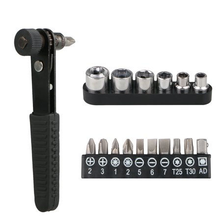 Right Angle Joining Stud (Ratcheting Offset Screwdriver and Bit Set, EEEKit 1/4-inch Drive Close Quarter Micro Bit Ratchet Mini Right Angle Offset Hand Ratchet Screwdriver Driver)