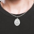 thumbnail image 5 of PicturesOnGold.com Saint Francis Fasani Necklace Pendants Adult-2/3 inch Size of Dime 14K White Gold, 5 of 7