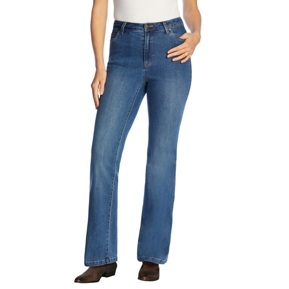 Woman Within Plus Size Tall Comfort Curve Bootcut Denim Jean