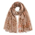 thumbnail image 2 of CHEGUTA Scarf for Women Winter Scarf,Women's Floral Printed Paris Gauze Tie Sunproof Cape Large Scarves, 2 of 5