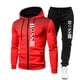 thumbnail image 1 of Conjuntos de ropa deportiva de moda para hombre, chándal cálido a prueba de viento para primavera y otoño, sudaderas con capucha y pantalones deportivos con cremallera estampadas a la moda para hombre, 1 of 4