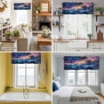 thumbnail image 5 of Color Starry Sky Valance Curtain Night Sky Nature Scenery Modernism Window Valances Rod Pocket Short Curtains Window Treatments for Kitchen Bedroom Bathroom Laundry 42" x 12", 5 of 9