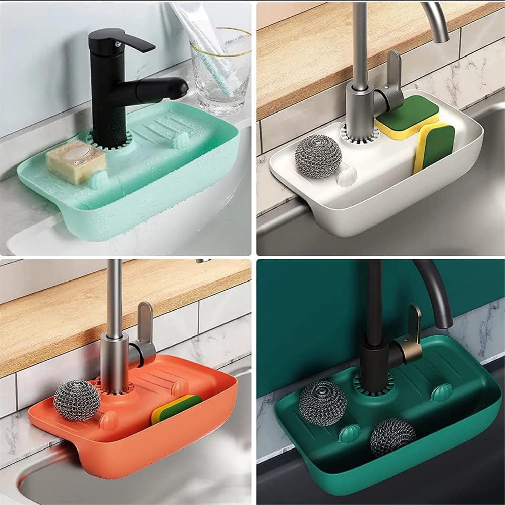 Tapis De Robinet évier Cuisine - Silicone - Anti-éclaboussures - Drainage Rapide - 44,5x14 Cm - 5