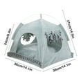 thumbnail image 3 of Lilixerw Cat House for Indoor Cats - Large Cat Cave for Pet Cat House with Fluffy Ball Hanging and Scratch Pad,14.1 x 14.1 x 14.5 inch, 3 of 6