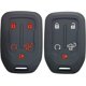 thumbnail image 1 of Black Red With Black White 2 piezas compatibles con 2021 2020 2019 Chevy Chevrolet Silverado 1500 2500hd 3500hd Gmc Sierra 1500 2500hd 3500hd Hyq1ea 5b funda para llave guantera S, 1 of 5