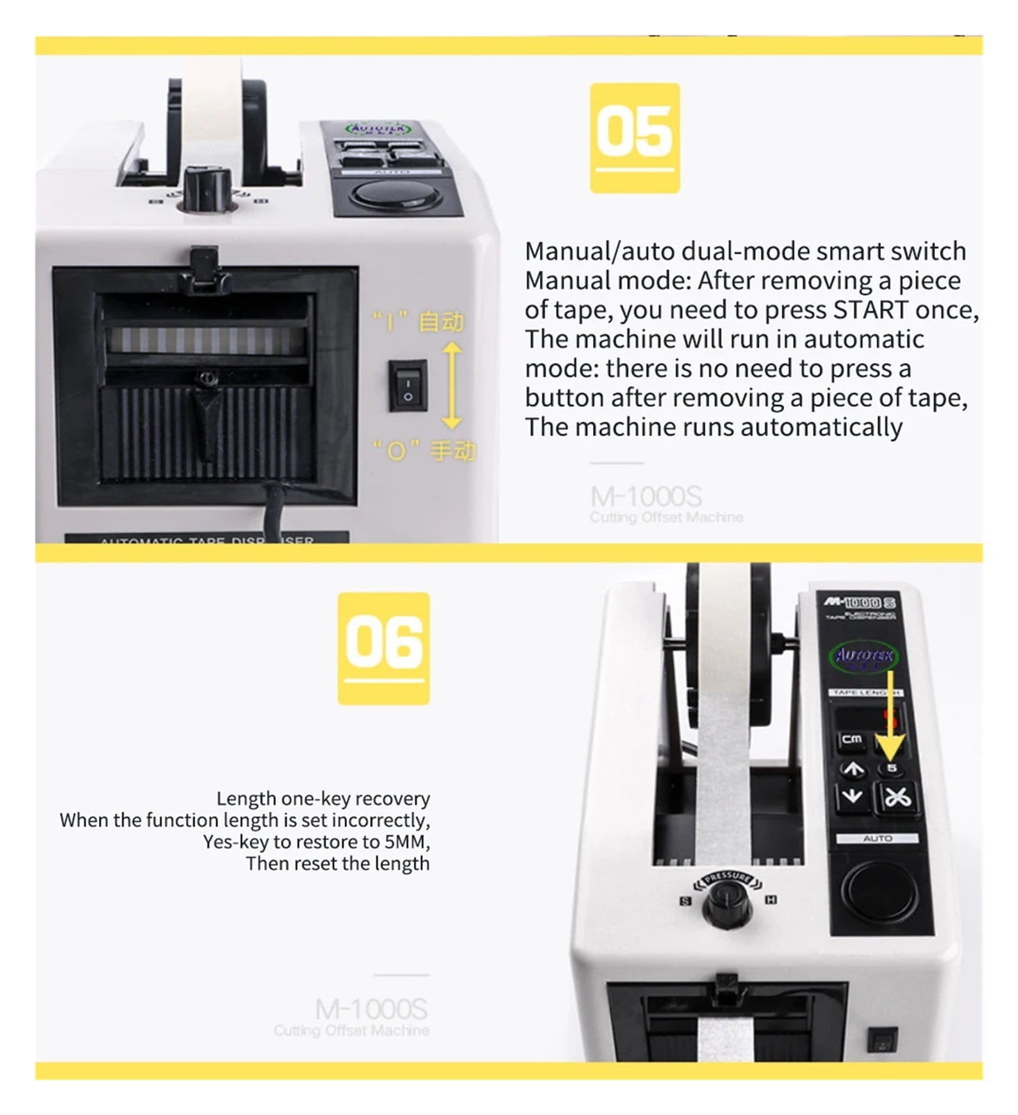 M-1000S Automatic Double Sided Tape Dispenser/Automatic Packing Tape Dispenser/electronic Carousel Tape Dispenser