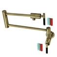 thumbnail image 4 of Kingston Brass KS4106CKL Kaiser Wall Mount Pot Filler Faucet, Polished Nickel, 4 of 8