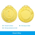 thumbnail image 4 of Uxcell 1st Award Medals, Round Flat Metal Medals with Wheat Pattern, Golden 6Pcs, 4 of 6