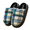 Blue, variant on CHICVOMEY Women's Plush Tartan House Slippers Memory Foam Indoor Outdoor Slip-Resistant Shoes for Women Cozy Warm Winter Non-Slip Scuff Slippers