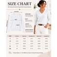 thumbnail image 7 of QUALFORT Sweaters for Women, Lightweight V Neck Long Sleeve Pullover Sweater, Soft Knit Women's Sweater Top, White L, 7 of 7